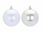 LAALU Sada 2 ks ozdôb: Ozdoby okrúhle biele matné/lesklé 15 cm - Vianočné ozdoby