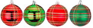 LAALU Christmas decorations - balls, green matt/glass, diameter 8 cm, 4 pcs - Christmas Ornaments