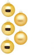LAALU Súprava 12 ks ozdôb zlaté matné / lesklé 8 cm - Vianočné ozdoby