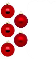 Sada 30 ks ozdob: Ozdoby červené matné / lesklé 6 cm - Vánoční ozdoby
