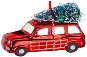 LAALU – Ozdoba autíčko so stromčekom 11 cm - Vianočné ozdoby