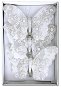 Dekorácia LAALU – Súprava 3 ks dekorácií Motýle biele mix 12 cm - Dekorace