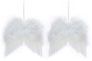 Sada 2 ks dekorací: Křídla bílá 13 x 9 cm - Vánoční ozdoby