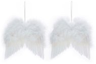 Sada 2 ks dekorací: Křídla bílá 24 x 19 cm - Vánoční ozdoby