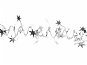 LAALU – Reťaz špirálová s hviezdičkami strieborná 2 m - Vianočné ozdoby