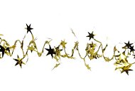 LAALU Reťaz špirálová s hviezdičkami zlatá 2 m - Vianočné ozdoby