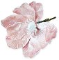LAALU Kvet s klipsom ružový s bielym stredom 15 cm - Vianočné ozdoby
