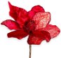 LAALU Kvet bez klipsu červený so zlatým dekorom 17 cm - Vianočné ozdoby