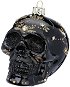 LAALU – Ozdoba lebka s ornamentmi čierna lesklá 9 cm - Vianočné ozdoby
