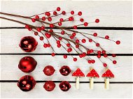LAALU – Súprava ozdôb MUCHOTRÁVKA na stromčeky do 100 cm - Vianočné ozdoby