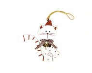 Kočička se zvonečky 10 cm - Vánoční ozdoby