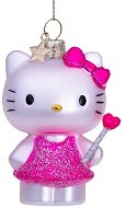 Vánoční ozdoba Hello Kitty s hůlkou 9 cm - Vánoční ozdoby