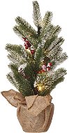 LAALU LED svetelný vianočný STROMČEK V KVETINÁČI s bobuľami 52 cm - Vianočný stromček