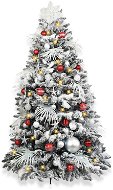 Ozdobený stromeček s LED osvětlením POLÁRNÍ ČERVENÁ 300 cm s 222 ks ozdob a dekorací - Vánoční stromek