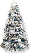 Ozdobený stromeček s LED osvětlením POLÁRNÍ MODRÁ 300 cm s 215 ks ozdob a dekorací - Vánoční stromek