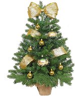 LAALU Ozdobený stromček ZLATÉ TÓNY 60 cm  s 25 ks ozdôb a dekorácií - Vianočný stromček