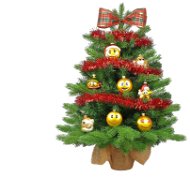 LAALU Ozdobený stromček SMAJLÍCI 60 cm  so 16 ks ozdôb a dekorácií - Vianočný stromček