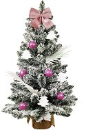 Ozdobený stromeček RŮŽOVÁ NADÍLKA 60 cm s LED OSVĚTELNÍM s 26 ks ozdob a dekorací - Vánoční stromek