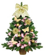 Ozdobený stromeček DOTEK LUXUSU 60 cm s LED OSVĚTELNÍM s 29 ks ozdob a dekorací - Vánoční stromek