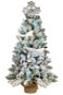 LAALU Ozdobený stromček ĽADOVÝ ZÁVOJ 75 cm  s 26 ks ozdôb a dekorácií - Vianočný stromček