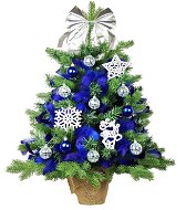 Ozdobený stromeček VEČERNICE 60 cm s LED OSVĚTELNÍM s 33 ks ozdob a dekorací - Vánoční stromek