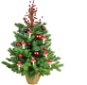 Ozdobený stromeček MUCHOMŮRKA 75 cm s 36 ks ozdob a dekorací - Vánoční stromek