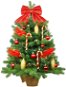 LAALU Ozdobený stromeček SANTA CLAUS 60 cm s LED OSVĚTLENÍM s 29 ks ozdob a dekorací - Vánoční stromek