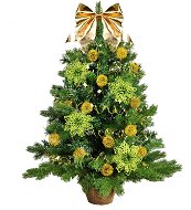 LAALU Ozdobený stromeček MAGICKÝ VEČER 60 cm s LED OSVĚTLENÍM s 41 ks ozdob a dekorací - Vánoční stromek