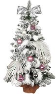 LAALU Ozdobený stromček POLÁRNA RUŽOVÁ 60 cm  so 41 ks ozdôb a dekorácií s LED OSVETLENÍM - Vianočný stromček