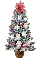 LAALU Ozdobený stromček SOVIČKA 60 cm  s 38 ks ozdôb a dekorácií s LED OSVETLENÍM - Vianočný stromček