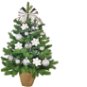 LAALU Ozdobený stromeček NĚŽNÁ BÍLÁ 60 cm s LED OSVĚTLENÍM s 33 ks ozdob a dekorací - Vánoční stromek