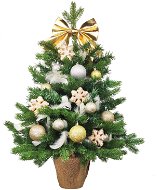 Ozdobený stromeček JISKŘIVÁ VLOČKA 75 cm s 25 ks ozdob a dekorací - Vánoční stromek