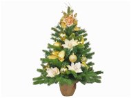Ozdobený stromeček JEMNÁ RŮŽE 60 cm s LED OSVĚTELNÍM s 19 ks ozdob a dekorací - Vánoční stromek