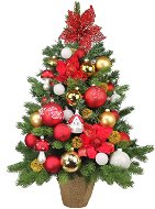 Ozdobený stromeček PREMIUM RED 60 cm s 81 ks ozdob a dekorací - Vánoční stromek