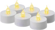 Sada 6 ks svíček: LED světelná dekorace SVÍČKA plápolající, bílá - LED Candle
