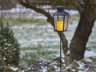 LAALU LED lampáš svetelný čierna so zapichovačom do zeme 15 × 90 cm – vonkajšie - Vianočné osvetlenie