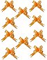 Sada 10 ks stuh: Stuhy stahovací oranžové 39 cm - Karácsonyi díszítés
