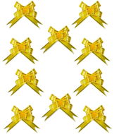 LAALU Súprava 10 ks stúh: Stuhy sťahovacie žlté 39 cm - Mašľa na darček