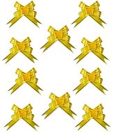 Sada 10 ks stuh: Stuhy stahovací žluté 39 cm - Karácsonyi díszítés
