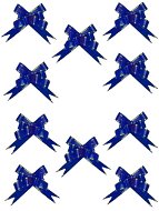 Súprava 10 ks stúh: Stuhy sťahovacie tmavo modré 39 cm - Vianočná dekorácia