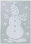 LAALU Samolepka na okno snehuliak 40 cm - Vianočná dekorácia