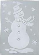 Vianočná dekorácia LAALU Samolepka na okno snehuliak 40 cm - Vánoční dekorace