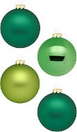 LAALU Súprava 12 ks ozdôb Okrúhle svetlo zelené mix 8 cm - Vianočné ozdoby