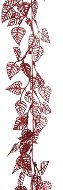 Girlanda s květinami a glitery červená 1,8 m - Vánoční dekorace