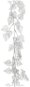 Girlanda s květinami a glitery stříbrná 1,8 m - Vánoční dekorace