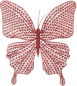 Motýl na klipu červený 20 x 19,5 cm - Dekorace
