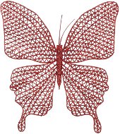 LAALU – Motýľ na klipse červený 20 × 19,5 cm - Dekorácia