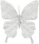 Motýl na klipu stříbrný 20 x 19,5 cm - Vánoční ozdoby