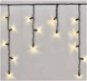 Vánoční osvětlení Vánoční světelný řetěz s převisy TEPLÁ BÍLÁ blikající 3 x 0,4 m - PROFI - spojovací - Vánoční osvětlení