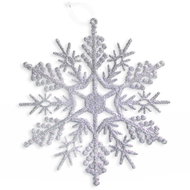 LAALU Christmas ornaments - snowflake with glitter, 17,5 cm - Christmas Ornaments